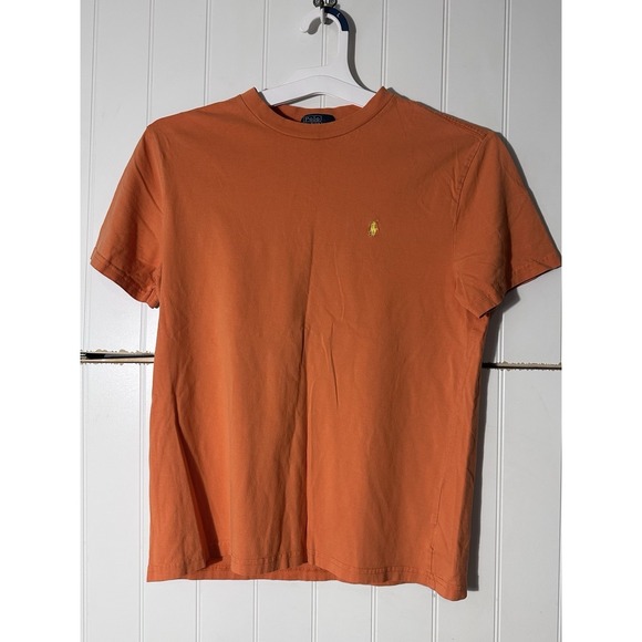 Polo Ralph Lauren Other - Polo Ralph Lauren Boys L 14-16 T-Shirt Orange Short Sleeve Cotton Pony Logo